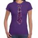 Bellatio Decorations Verkleed T-shirt dames - panterprint stropdas - paars - foute party - carnaval S