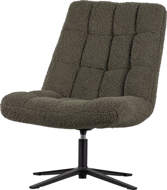 WOOOD Job Draaifauteuil - Teddy - Groen