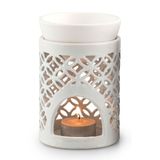 Pajoma Aromalamp van terracotta/aardenwerk Wit