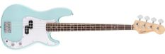 Squier by Fender Debut Collection Precision Bass, Laurel-toetsenbord, wit slagbord, Daphne blauw