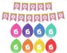 Haza Verjaardag 6 jaar geworden versiering - 16x thema ballonnen/1x Happy Birthday slinger 300 cm