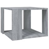 vidaXL salontafel 40x40x30 cm bewerkt hout grijs sonoma eikenkleurig