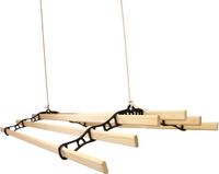 MonsterShop Droogrek Ophangbaar - Zwart - 1.4 meter - Plafond Wasrek