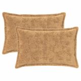vidaXL - Kussensloop - 2 stuks - HOUTEN - Taupe - 50 x 70 cm