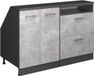 Vicco Rion Kastenset voor schuine wand – 120 cm Set van 2 kastrompen 60 cm diepte Beton