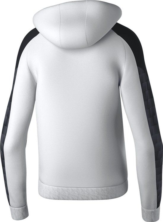 Erima Evo Star Sweatshirt Met Capuchon Heren - Wit / Zwart - Maat 3XL