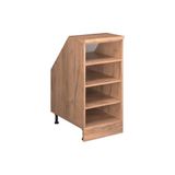 Vicco Rion Schuin dak kast – 40 x 81.8 cm met 4 compartimenten, kastromp 60 cm diepte Krachtige eik goud
