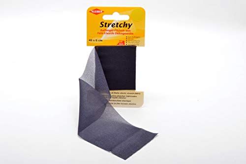 Kleiber Co.GmbH Stretchy opstrijkbare haken - donkerblauw - 40 x 6 cm