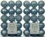 Decoris Kerstballen - 60 stuks - Lichtblauw - 6 cm - Kunststof