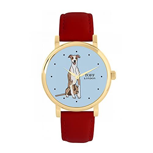 Toff London Beige Whippet Hondenhorloge - 5059656654315