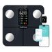 Healthkeep Pèse-personne avec écran VA, 15 données corporelles avec fréquence cardiaque, balance connectée, compatible iOS et Android, max. 180 kg/28 cm, bleu marine