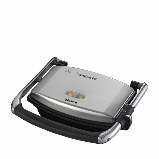 Ariete 1911/10 TOAST & GRILL SLIM - contactgrill - Paninigrill - Tosti ijzer - 1000W - RVS/zwart