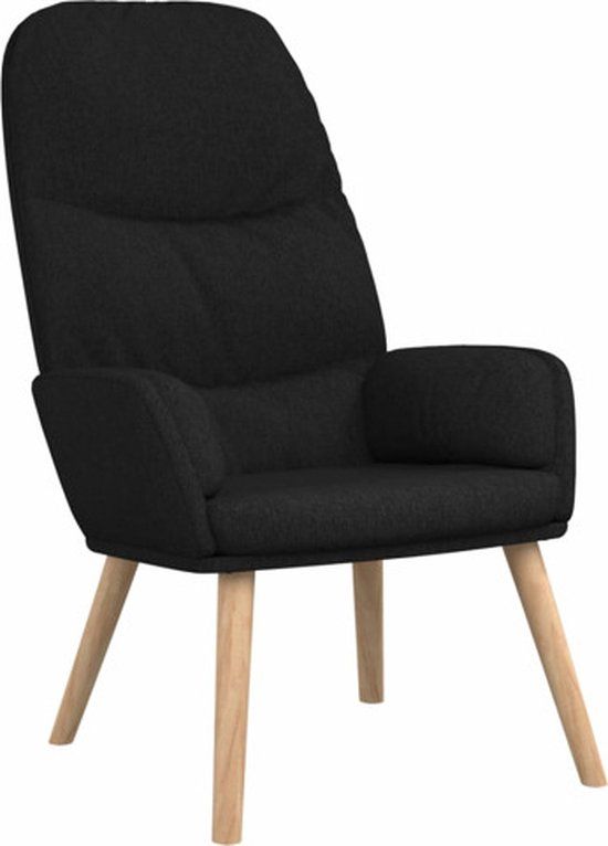 vidaXL Relaxstoel stof zwart