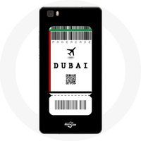 Maniacase Etui voor Huawei P8 Lite vliegticket Dubai