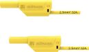 Schützinger VSFK 8700 / 2.5 / 200 / GE Câble de mesure de sécurité [fiche 4mm - fiche 4mm] 200.00 cm Jaune 1 pièce(s)