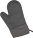5Five Ovenwant handschoen - antraciet - katoen met siliconen - 18 x 29 cm