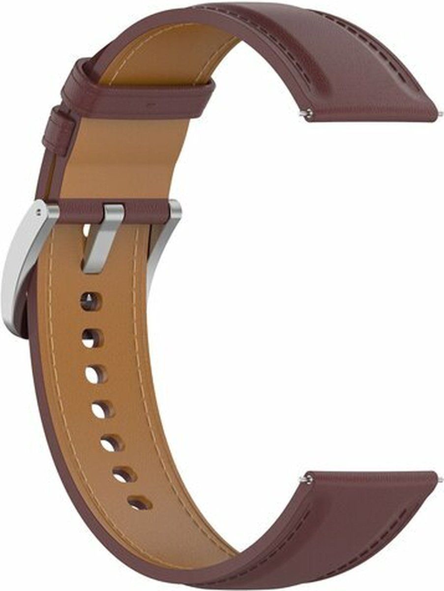 By Qubix Qubix Garmin Approach S12 / S40 / S42 - Luxe leren bandje - Donkerbruin