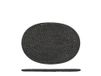 H&H Sottopentola Ovale In Rattan Nero Cm 24X17,5
