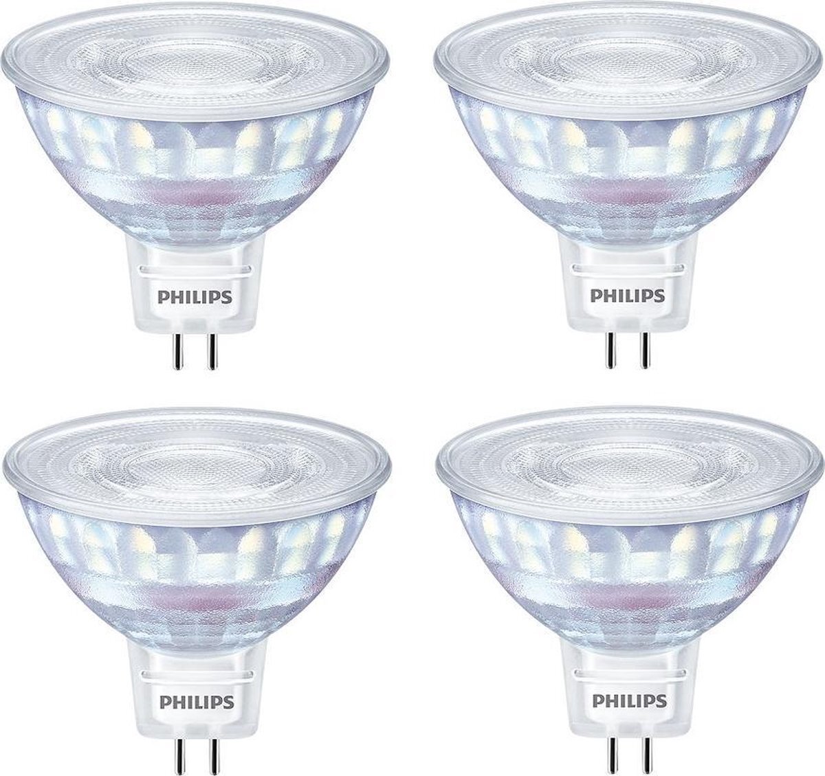 Philips 4 stuks LED MR16 7W/827-822 36º GU5.3 WarmGlow