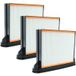 Eibenstock 3x Filtre Compatible Avec Eibenstock Dss 50, Dss 50 A, Dss 50m Aspirateur - Filtre À Eau/à Plis Plats/hepa Noir / Blanc / Gris - Vhbw