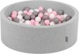 KiddyMoon Ballenbad 90x30cm - 300 ballen ∅ 7cm - Lichtgrijs:Wit/Grijs/Roze