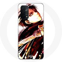Maniacase Hoesje voor Oppo A74 5G Anime Attack of the Titans Levi Ackerman Teaser