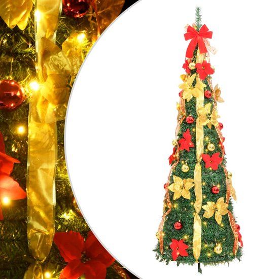 vidaXL Kunstkerstboom pop-up 200 LED's 210 cm groen