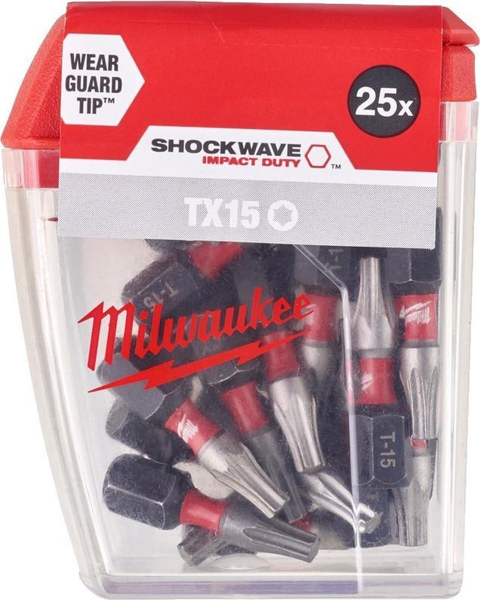 Milwaukee Shockwave™ Gen II TX15 25mm 25stuks - 4932430873