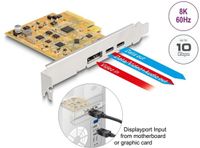 Delock PCI Express x4 Card to 1 x external USB Type-C™ 10 Gbps female + 1 x external USB Type-C™ 10 Gbps (DP Alt Mode) female