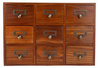 Omgoods - Organiseur de bureau vintage en bois avec 9 tiroirs pour le rangement