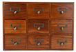 Omgoods - Organiseur de bureau vintage en bois avec 9 tiroirs pour le rangement