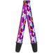 Buckle-Down Gitaarband Eenhoorns Regenbogen Strepen Paars 2 Inch Breed