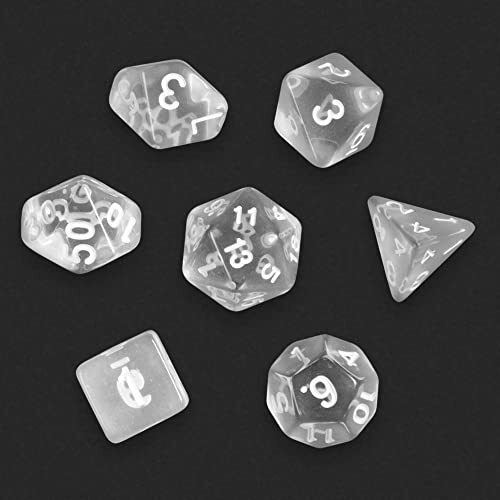 shibby Pen & Paper Polyhedral dobbelstenen 7-delig (transparant clear)