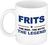 Bellatio Decorations naam cadeau mok - Frits - man myth legend - koffiemok - 300 ml - collega - vaderdag