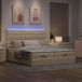 Maison Exclusive - Cadre de lit ottoman avec matelas crème 200x200cm tissu