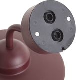 Qazqa Retro Wandlamp Buitenlamp met Glas voor in de Tuin - Munich - Rood, Max. 15W, Geschikt voor LED, 26cm, IP44, Rond