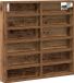vidaXL - Display - Kast - Muurmontage - Oudhout - 60 x 8,5 x 58 cm - Bewerkt hout