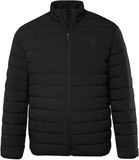 JP 1880 Heren Doorgestikte Jas met Opstaande Kraag - Zwart - Maat 5XL