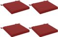 vidaXL 4-Piece Coussin d'assise SOEST Vin rouge