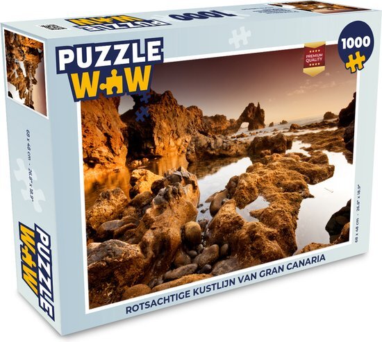 MuchoWow Puzzel Rotsachtige kustlijn van Gran Canaria - Legpuzzel - Puzzel 1000 stukjes volwassenen