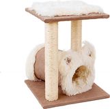 Nobleza Krabpaal voor Katten met Kattenhuis en Ligplateau - 40 x 40 x 49 cm - Beige