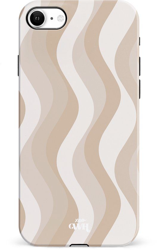 xoxo Wildhearts Minimal Nude iPhone SE 2022 / SE 2020 / 7 / 8 Case - Silicone with Wave Print