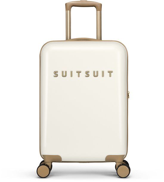 SUITSUIT Fusion Handbagage Koffer 55x35x20 - White Sawn - TSA Cijferslot - 33L