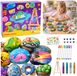 Lean toys Set créative pour peindre des rochers Marqueurs Colle pailletée