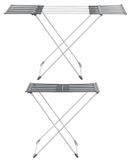 Étendage télescopique - Étendage pour vêtements - 155 x 51 cm - Plastique - Blanc