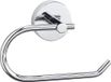 Unyqoos® Porte-rouleau de papier toilette en alliage de zinc, couleur argent, finition chromée, 100x160x43 mm, Flexi-Fix
