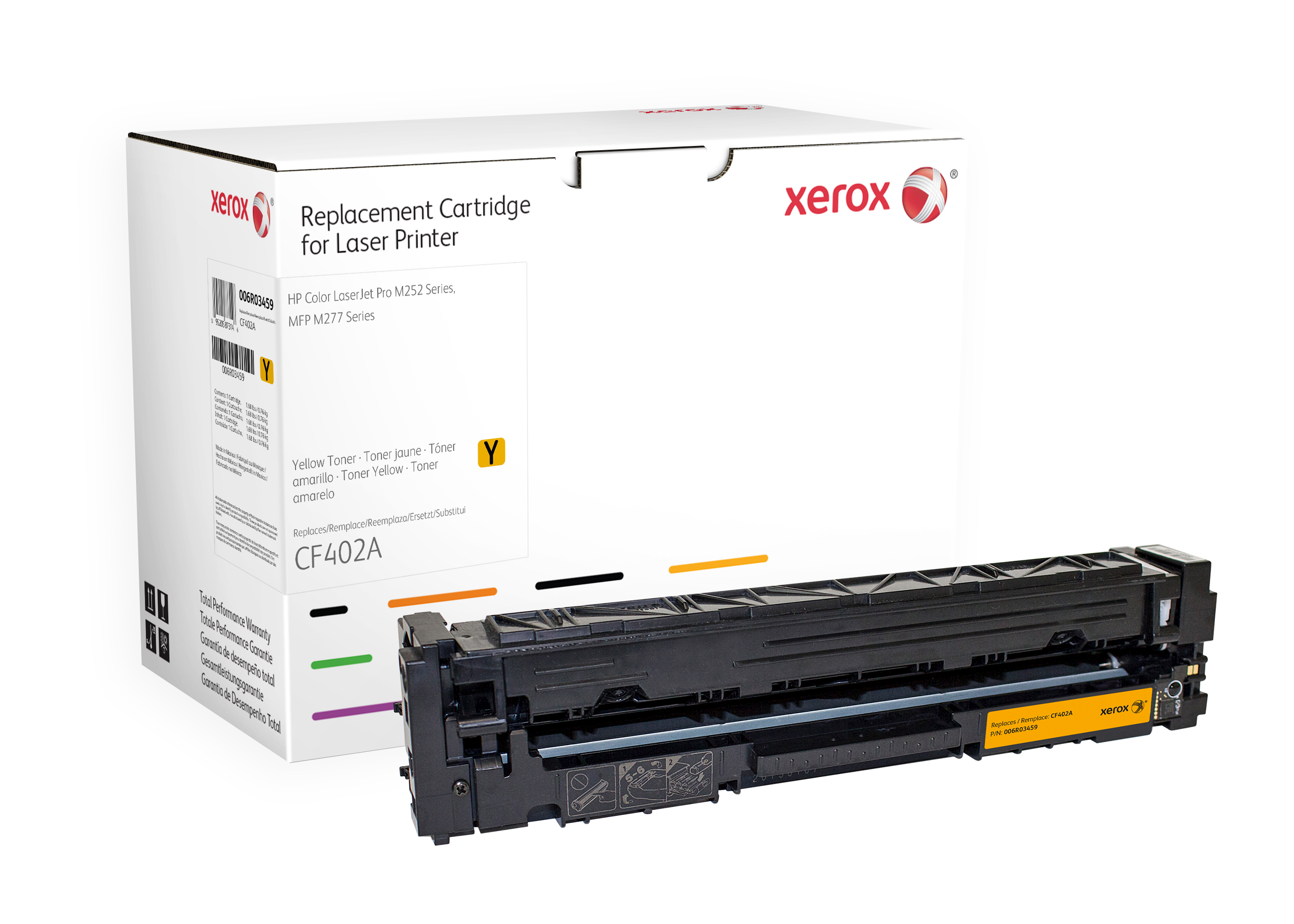 Xerox Gele toner cartridge. Gelijk aan HP CF402A. Compatibel met HP Colour LaserJet Pro M252, Colour LaserJet Pro M274, Colour LaserJet Pro M277