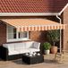 Maison Exclusive Parasol électrique, 2,5 x 2 mètres, rayé jaune et orange