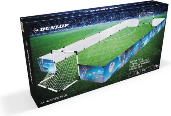 Dunlop Sports Football Set - Mini Goal - 426 x 235 x 36 cm - Blue/White/Black