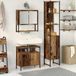 Maison Exclusive - Ensemble de meubles de salle de bain 3 pièces, aspect "vieux bois", bois composite